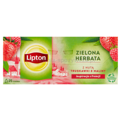 Lipton Herbata Zielona O Smaku Maliny I Truskawki 25Torebek 35G