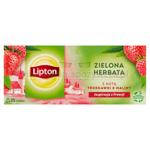 Lipton Herbata Zielona O Smaku Maliny I Truskawki 25Torebek 35G