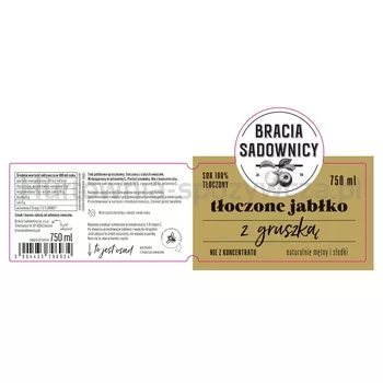 Bracia Sadownicy sok tłoczony 750 ml jabłko + gruszka