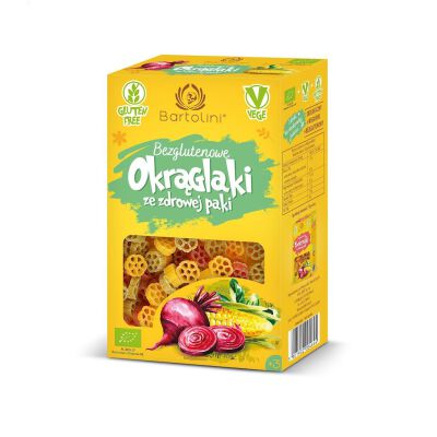 Makaron (Kukurydziany Z Suszonymi Warzywami) Dla Dzieci Okrąglaki Bezglutenowy Bio 250 G - Bartolini [BIO]