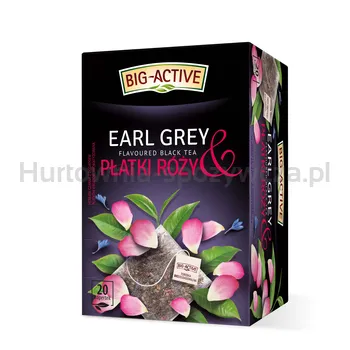 Big Active Herbata Czarna Earl Grey I Płatki Róży (20 Torebek X 2G) 