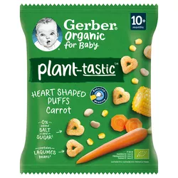 Gerber Chrupki Organic serduszka Marchewka 28g