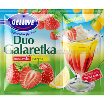 Gellwe Duo Galaretka Smak Truskawka Cytryna 75 G (50 G + 25 G)