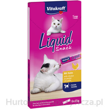 Vitakraft Cat Liquid Snack 6X15 G Kurczak/Tauryna