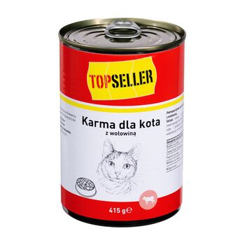 Topseller Karma Dla Kota Z Wołowiną 415 G