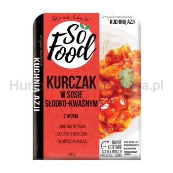 So Food Kurczak W Sosie Słodko-Kwaśnym Z Ryżem 330 G 