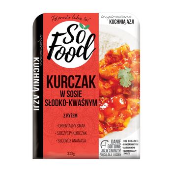 So Food Kurczak W Sosie Słodko-Kwaśnym Z Ryżem 330 G