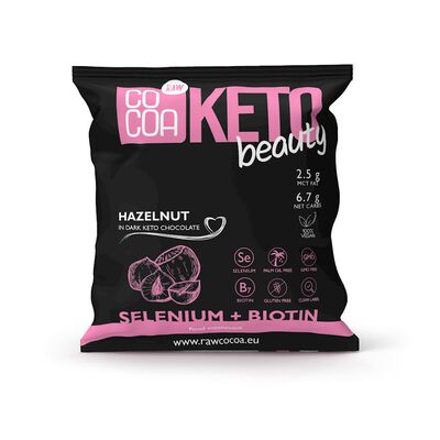 Cocoa  Orzechy Laskowe W Keto Czekoladzie Ciemnej Beauty Bezglutenowe 70 G [BIO]