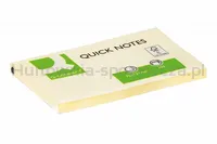 Q-Connect Bloczek samoprzylepny, 127x76mm, 1x100 kart., jasnożółty  - 2