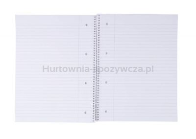 Kołonotatnik OFFICE PRODUCTS, A4, w linie, 80 kart., 70gsm, bordowy