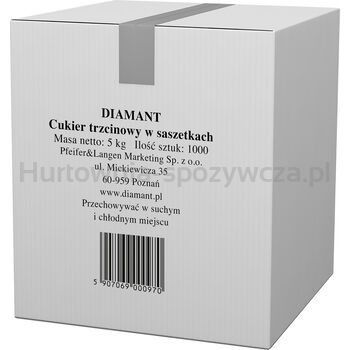 Diamant Cukier Trzcinowy Saszetka 5Gx1000 Szt 5Kg