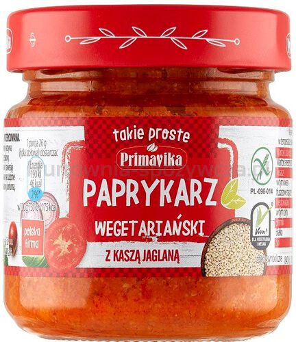 Paprykarz wegetariański z kaszą jaglaną 160 g