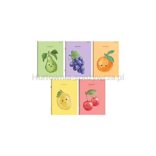 Top 2000 Zeszyt Happy Fruits A5 32 kartki kratka z marginesem