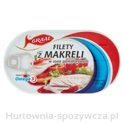 Graal Filet Z Makreli W Sosie Pomidorowym 170G. Konserwa Rybna Sterylizowana