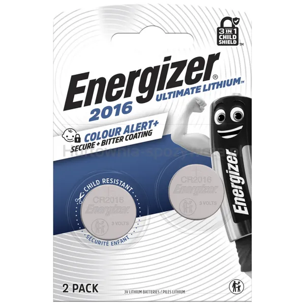 Bateria Specjalistyczna Energizer Ultimate Lithium, Cr2016, 3V, 2Szt.