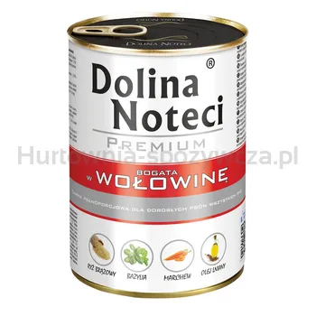 Dolina Noteci Premium Mokra karma dla psów wołowina puszka 400 g