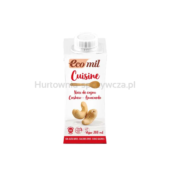 Krem do gotowania z orzechów nerkowca bez dodatku cukru bezglutenowy BIO 200 ml