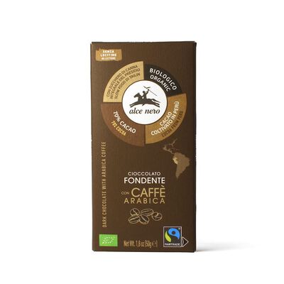 Alce Nero Czekolada Gorzka Z Kawą Fair Trade Bezglutenowa Bio 50 G [BIO]