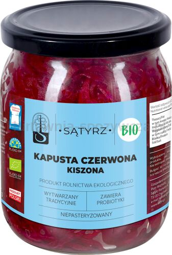 Kapusta Czerwona Kiszona Bio 450 G - Sątyrz [BIO]