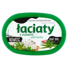 Łaciaty Serek Śmietankowy Z Ziołami 135G Kubek