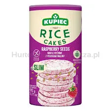 Kupiec Wafle ryżowe z suSzonymi pestkami maliny 90g