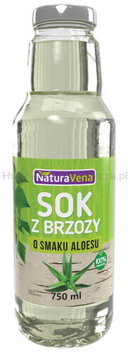 Sok Z Brzozy Z Kawałkami Aloesu 750 Ml - Naturavena [BIO]