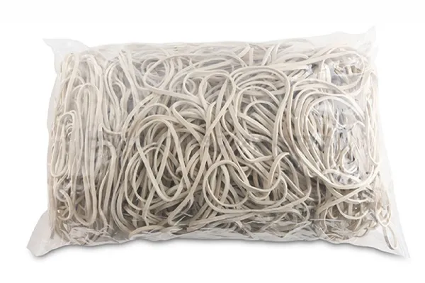 Gumki Recepturki Office Products, Średnica 80Mm, 1,5X3Mm, 60% Kauczuku, 1000G, Zgrzewka, Białe