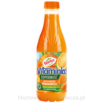 Hortex Vitaminka Odporność Jabłko, Marchew, Pomarańcza Sok Butelka Pet 1L