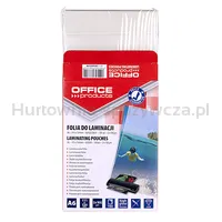 Folia do laminowania OFFICE PRODUCTS, A6, 2x100mikr., błyszcząca, 100szt., transparentna - 4