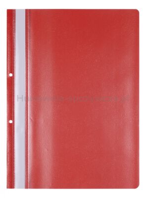 Office Products Skoroszyt, PP, A4, 2 otwory, 100/170mikr., wpinany, czerwony 