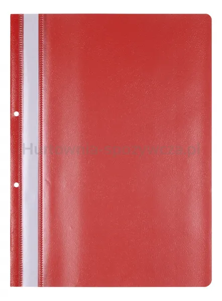Office Products Skoroszyt, Pp, A4, 2 Otwory, 100/170Mikr., Wpinany, Czerwony 