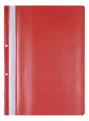 Office Products Skoroszyt, PP, A4, 2 otwory, 100/170mikr., wpinany, czerwony 