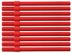 Flamaster Biurowy Office Products, 10Szt., Czerwony