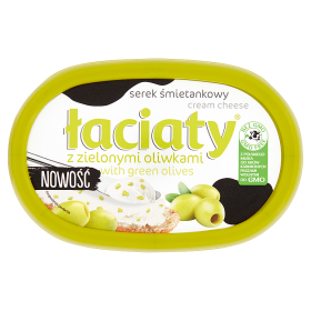 Łaciaty Serek Śmietankowy 135G Zielone Oliwki