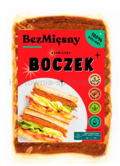 Bezmięsny Boczek w plastrach 100g