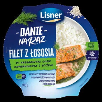 LISNER łosoś w sosie śmietanowym z koperkiem i ryżem 360g