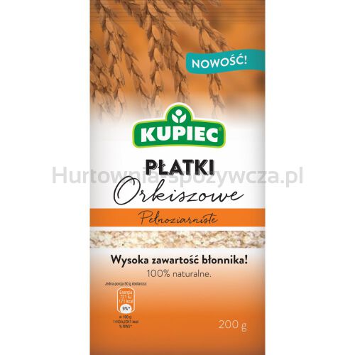 Kupiec Płatki Orkiszowe Pełnoziarniste 200G