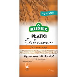Kupiec Płatki Orkiszowe Pełnoziarniste 200G