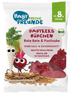 Freche Freunde  Ciastka Orkiszowe Z Burakiem I Pasternakiem Od 8 Miesiąca Bio 30 G [BIO]