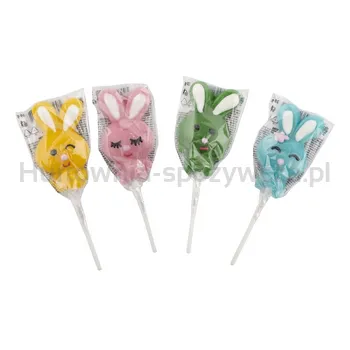 Sweet'nFun Happy Bunny Lollipop, Lizak Królik wielkanocny 20g