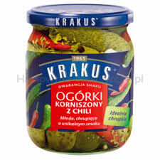 Krakus Ogórki Korniszony Z Chili 500 G