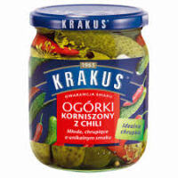 Krakus Ogórki Korniszony Z Chili 500 G