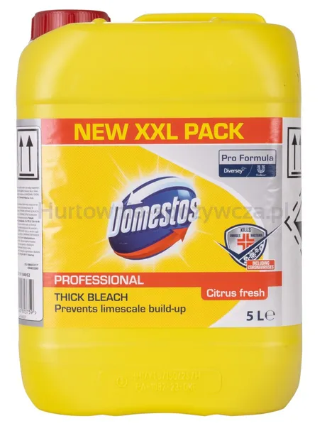 Płyn do czyszczenia toalet DOMESTOS Cytryna, 5l