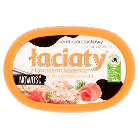 Łaciaty Serek Śmietankowy 135G Z Łososiem I Koperkiem