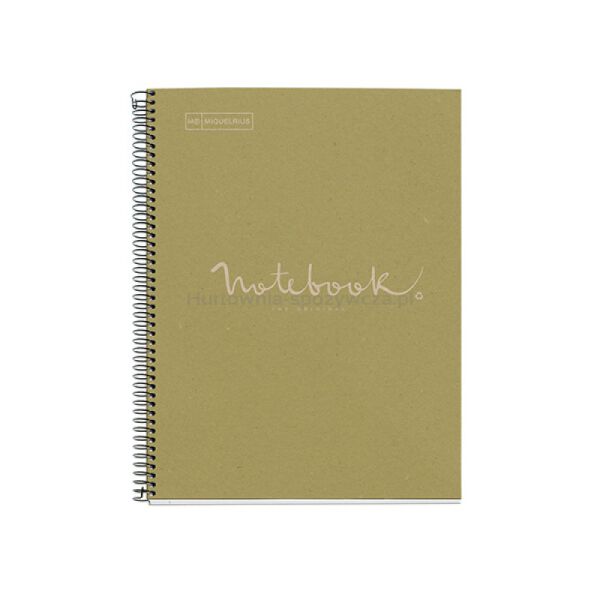 Kołonotatnik MIQUELRIUS NB-1 Emotions, A4, w kratkę, 80 kart., 80g, ekozielony