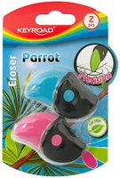 Gumka Uniwersalna Keyroad Parrot, 2Szt., Blister, Mix Kolorów - 2