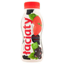 Łaciaty Jogurt Pitny Bez Laktozy Truskawka - Czarna Porzeczka But. 250 Ml Pet