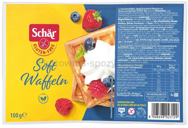 Soft Waffeln- Gofry Bezgl. 100 G