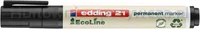 Edding Marker permanentny e-21 ecoline, 1,5-3mm, czarny  - 2