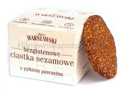 Ciastka Sezamowe Z Pyłkiem Pszczelim Bezglutenowe 150 G - Baton Warszawski [BIO]